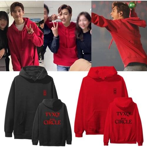 KPOP TOHOSHINKI men Hoodie sweatshirt TVXQ with CIRCLE unisex Pullover sweatshirts CONCERT WITH Men Jumper