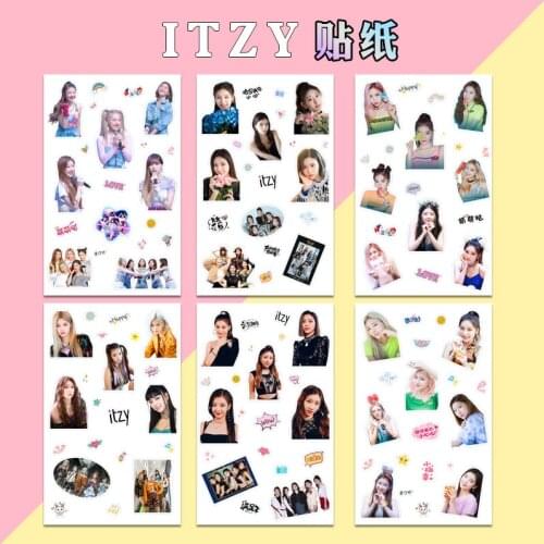 2pcs/set Kpop ITZY stickers Cute self-adhesive waterproof DIY decoration mobile phone computer k-pop ITZY creative stickers
