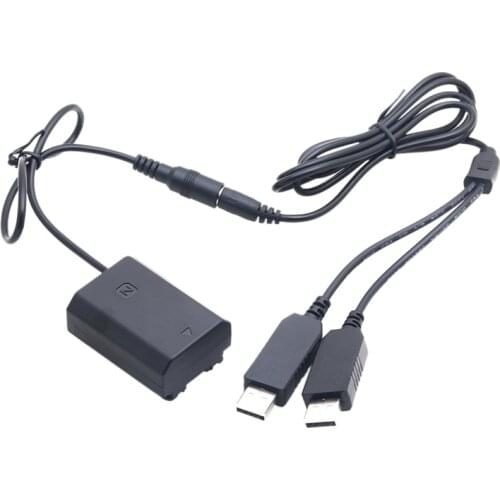 Np-Fz100 Dummy Battery Dc Coupler Dual Usb Adapter For Sony A7Iii A9 A7Riii A7Siii Dslr Camera
