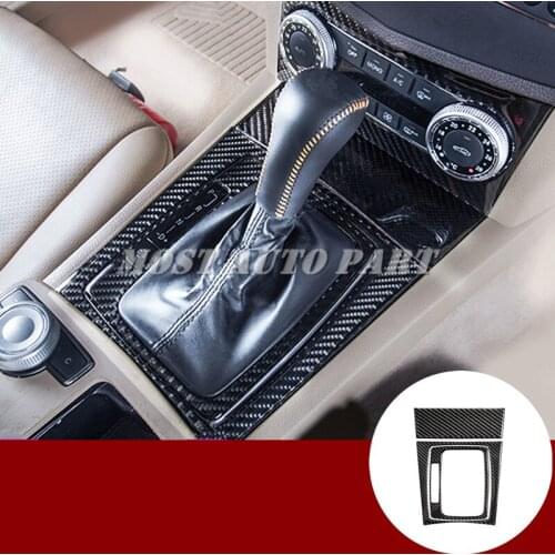 Carbon Fiber Console Gear Box Trim Cover For Benz C Class W204 S204 2007-2013 Car accesories interior Car decoration