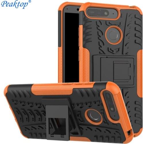 Peaktop For Huawei Honor 7A Pro Case Heavy Rugged TPU+PC Armor Shockproof Kick Stand Cover For Huawei Y6 2018 Honor 7A Pro Case