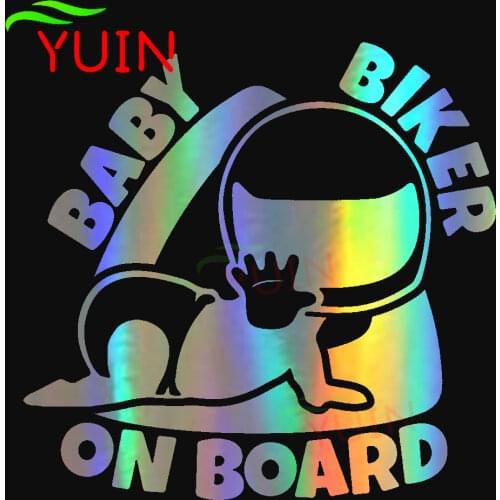 Personalized Car Sticker Baby Biker on Board Decals Fashion Cars Body Window Decoration Motorcycle Waterproof Sunscreen Stickers