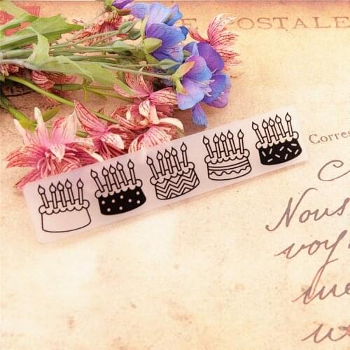15x3cm birthday cake Embossing folders Plastic Scrapbooking DIY Template Fondant Easter Cake Photo Album Card Making