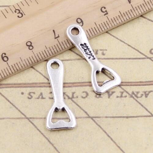 20pcs Charms Beer Bottle Opener 27x20mm Tibetan Silver Color Pendants Antique Jewelry Making DIY Handmade Craft