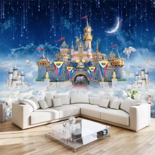 Custom 3D wallpaper sticker European style Sky castle wallpaper for bedroom walls backdrop 3d photo wallpaper