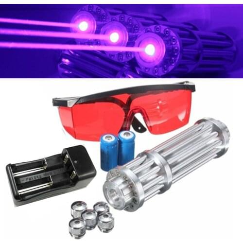 The most powerful blue laser pointer high-power laser flashlight 450nm 8000m adjustable focus burning laser match/cigar/candle