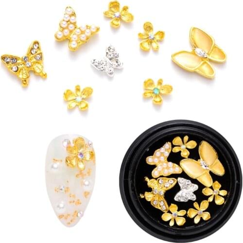 G99E Nail Rhinestones Crystals Gems Shiny Butterfly Glass Jewels DIY Crafts Supplies Decorations for Clothes Shoes Phones