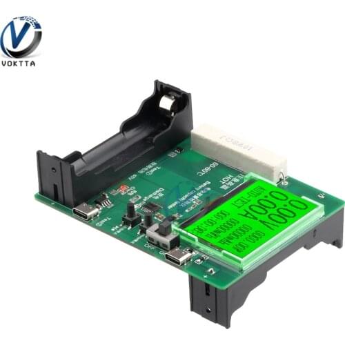 18650 Lithium Battery Capacity Indicator Tester Module LCD Digital Current Voltage Display Tester Power Bank Monitor Meter