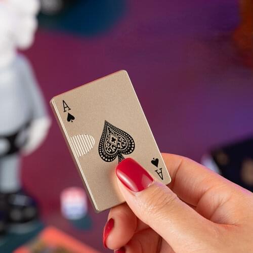 Creative Jet Torch Turbo Lighter Counterfeit Light Playing Cards Butane Windproof Metal Lighter Metal Funny Toys For Men