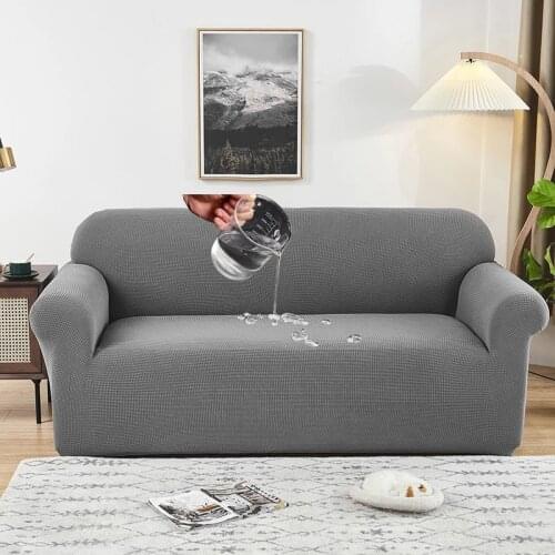 Waterproof thick sofa protector Jacquard solid printed sofa covers for living room couch cover corner sofa slipcover L shapewate