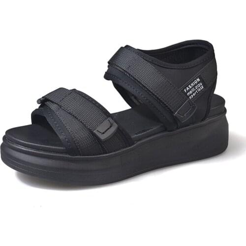 Sandals Womens Thick-bottomed Muffin Soft Bottom 2019 Summer New Wild Wedges Waterproof Platform High-heeled Roman Beach Shoes