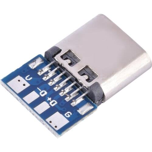 10PCS Micro USB 2.0 Type C Connector 14 Pin Female Socket Receptacle Through Holes PCB 180 Vertical Shield USB