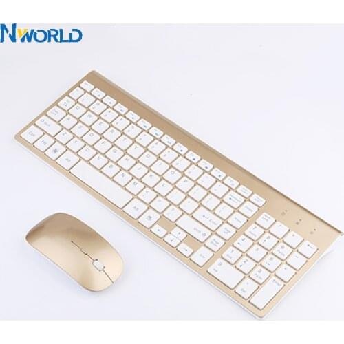 2.4GHz Wireless Keyboard and Mouse Combo 102 Keys Low-noise Wireless Keyboard Mouse for Mac Pc WindowsXP/7/10 Tv B Smooth Body