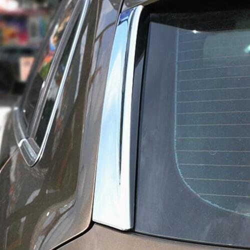 ABS Plastic For Audi Q3 Car Accessories Styling 2013 2014 2015 Car rear Tail windows Spoilers Wings frame Cover Trim Molding