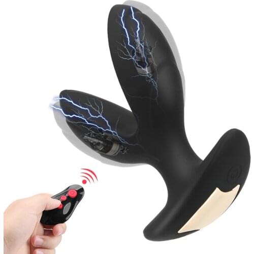 Wearable Anal Dilator Vibrator Electric Shock Anal Plug Vibrator Male Prostate Massager Wireless Remote Anus Vibrator