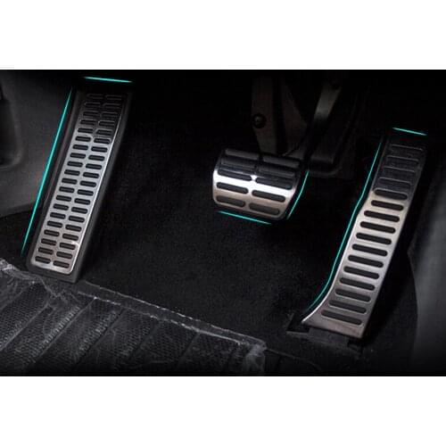 Auto Stainless Steel Car Fuel Gas Pedal Pads Foot Rest Pedals Covers for Volkswagen Passat B6 B7 CC (LHD)