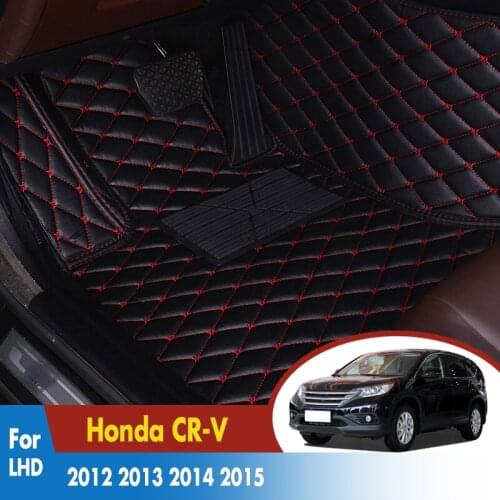 Car Floor Mats For Honda CR-V CRV 2012 2013 2014 2015 2016 Custom Carpets Rugs Auto Interior Mat Accessories Car-styling