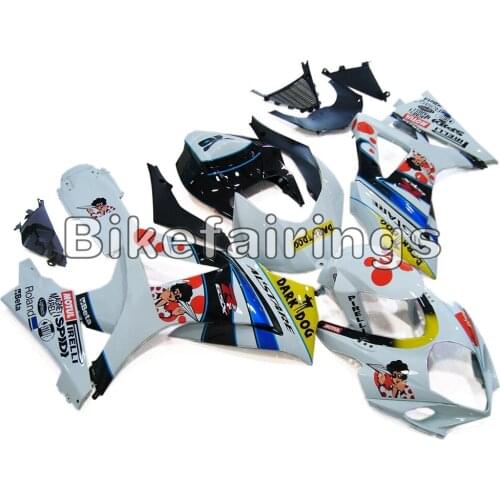 White Blue and Pink hubble-bubble Sportbike Body Frames For Suzuki GSXR1000 K7 2007 2008 Injection GSXR 1000 07 08 Fairing Kit