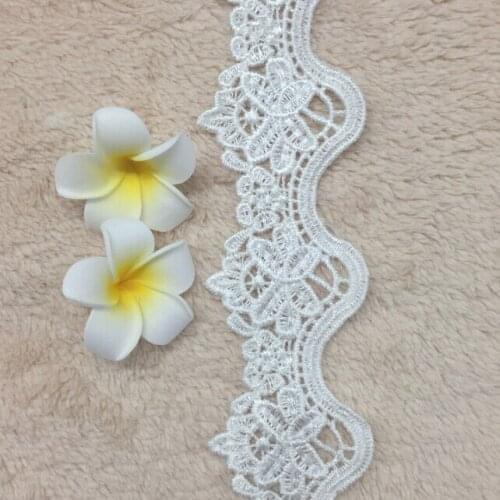Free Shipping 5cm African Cord Lace Embroidered Water Soluble High Quality Lace Trim DIY Handicraft Home Party Decorations 15yds