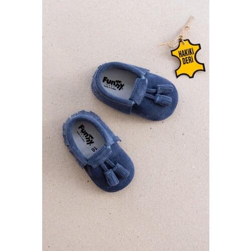 Genuine Leather Baby Boy First Step Baby Booties