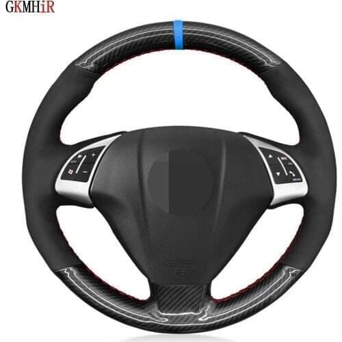 Black Suede Car Steering Wheel Cover For Fiat Grande Punto Bravo Linea 2007-2019 Qubo Doblo Opel Combo Vauxhall Combo 2012-2017