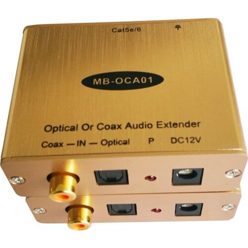 Toslink to RJ45 Extender Optical Audio to Cat5 Adapter Dolby Digital Repeater Dts surround Audio Over Lan Cable
