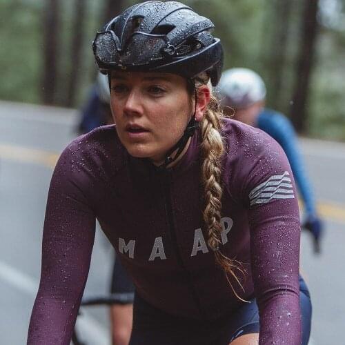 MAAP 2021 Spring And Autumn Long Sleeves Cycling Jersey Women MTB Bike Shirt Maillot Ciclismo Female Sport Riding Clothing Top