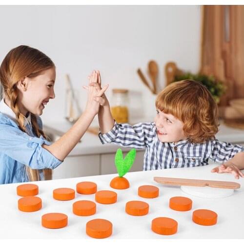 Wood Simulation Radish Fine Motor Skill Development Toys Gift for Toddlers