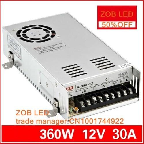 FREESHIPOING 360W LED Switching Power Supply,85-265AC input,12V30A 24V15A 5V70A 48V7.5A For LED Strip light CE ROSH Output