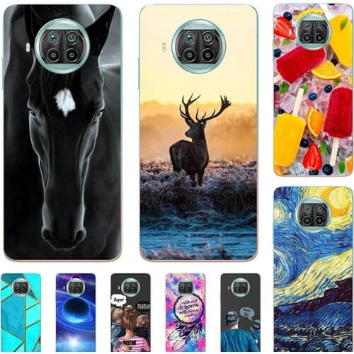 Fashion Bumper Cute Case For Xiaomi Mi 10T Lite 10T Pro Xiaomi Mi 10i Apollo Pro Case Soft Silicone Cat Horse Flower Cover