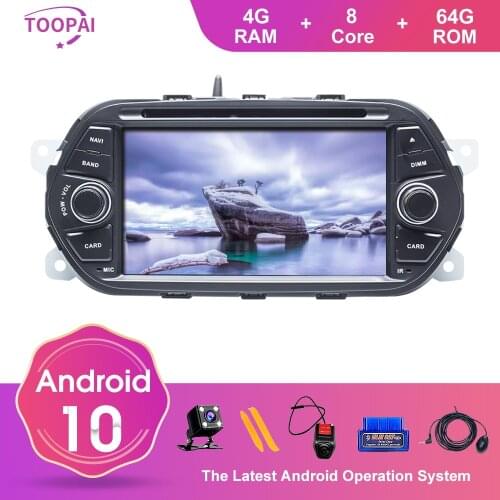 TOOPAI Android 10 For FIAT EGEA TIPO 2005 GPS Navigation Multimedia Player Auto Radio Stereo Head Unit DVD CD 4GB 64GB 8Core