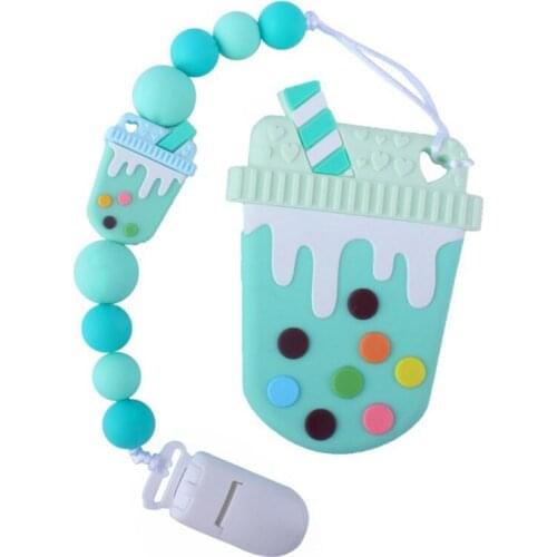 Newborn Silicone Food Pacifier Chain New Cute Silicone Baby Pacifier Clips Holder Baby Shower Gift