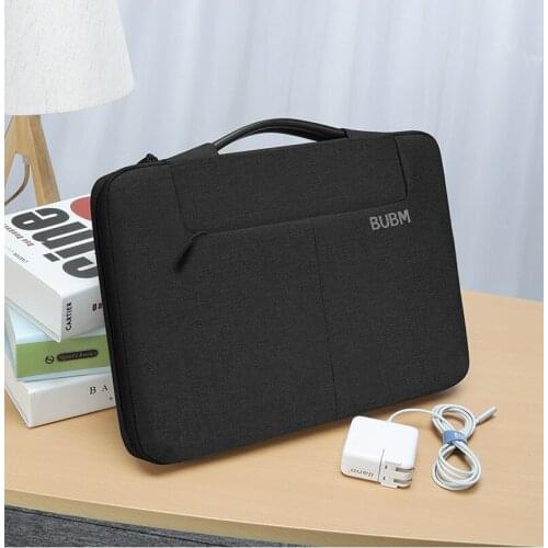 Pure color laptop bag portable business simple notebook tote bag suitable for xiaomi apple macbook asus dell lenovo briefcase
