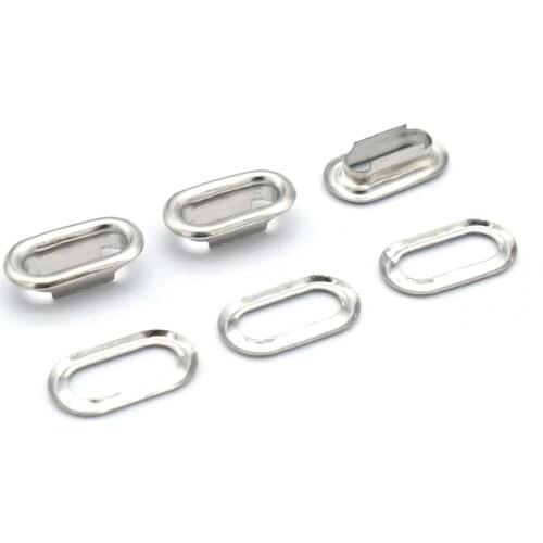 Oval Metal Eyelet with Washer Eyelet Grommets 10mm Grommet Rivets Purse Accessories for Sewing Shoes Bag Making Hardware Leather