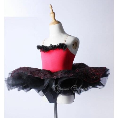 Ballerina Dress For Girls Ballet Dance Clothes Red & Black Adult Swan Lake Ballet Tutu Dress For Women Ballet Leotard Dancewear