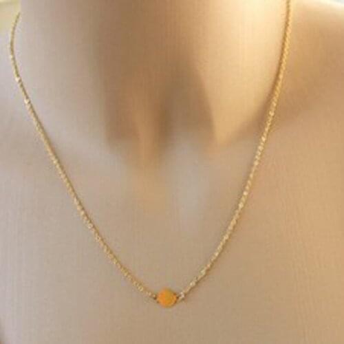 Present 2018 New vintage round shape Wafer pendant necklace women girl jewelry gifts decorations acessorios para mulher