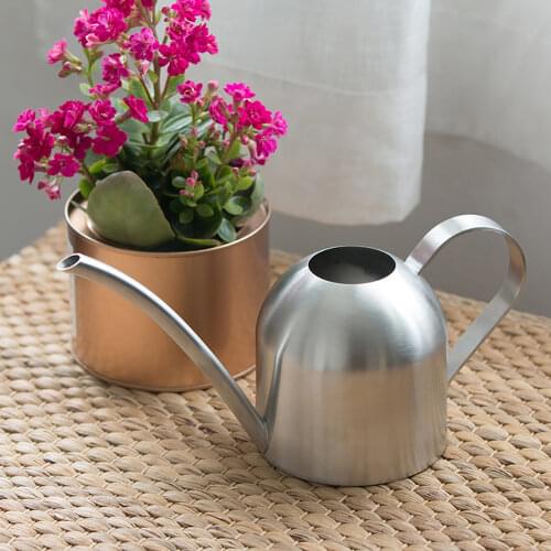 450 Ml Stainless Steel Watering Can Modern Style Long Spout Garden Greenhouse Home Indoor Outdoor Plants Sprinkler Watering Pot
