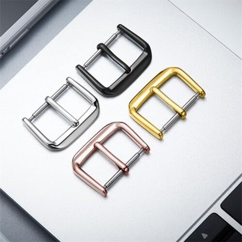 Watch Buckles for Watchband Mens Steel Clasp for 20mm 22mm 24mm Strap for Watchband Silver Black Brushed 316L Metal Accessories