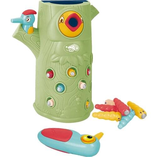 Educational toys for children Woodpecker catching bugs with Magnet
