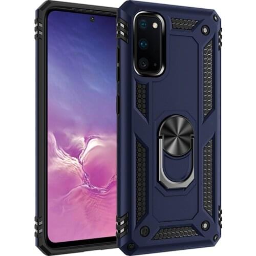 Luxury Case For Samsung Galaxy S20 FE S21 Plus Ultra S20Plus S20Ultra S20FE Silicone Bumper Phone Cover With Ring Holder Stand