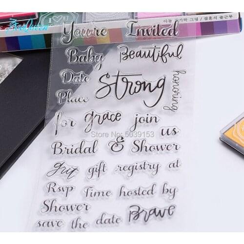Wedding Love Words transparent clear stamps for DIY Scrapbooking/Card Making/Stamps set stationery Fun Party Supply Decorations