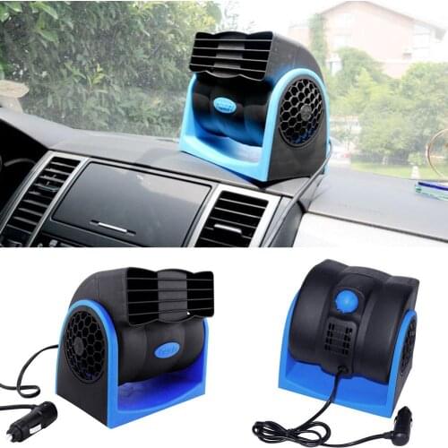12V/24V Car Vehicle Mini Bladeless Cooling Fan Automobile Air Conditioning Summer Cooler Fans Low Noise Auto Interior Appliances