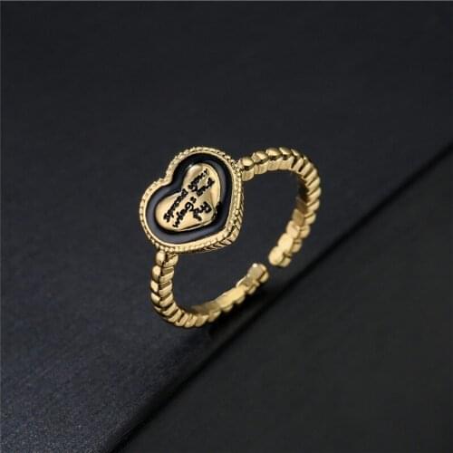 Vintage Bohemian Style Open Ended Ring "spread your wing and fly" Heart Shape Ring For Women Girl Birthday Gift Wholesale