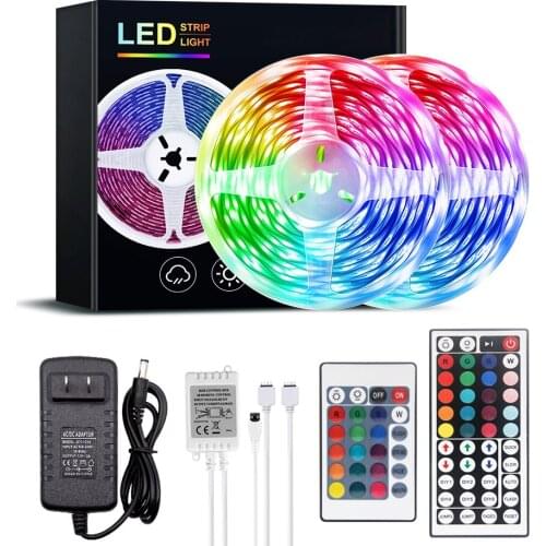 5m 10m 15m 20m LED Strip RGB 2835 waterproof LED Strip Lights Flexible led Ribbon Stripe DC12V Diode Tape IR Controller Adapter