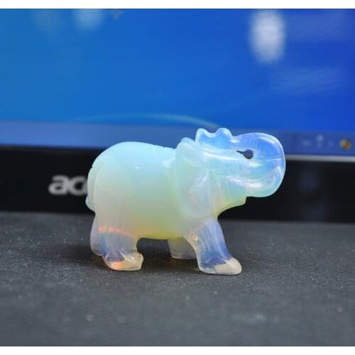 Egg white auspicious elephant new house decoration town house wealth - seeking crafts gifts crafts sculpture statues Home