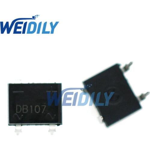20PCS/LOT DB107 db107 dip4 dip 1A 1000V Single Phases Diode Rectifier Bridge