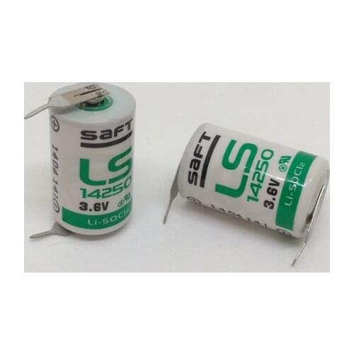 2PCS/LOT New Original SAFT LS14250 14250 3.6V 1250mAh LiSOCL2 PLC battery batteries with two pin LS 14250