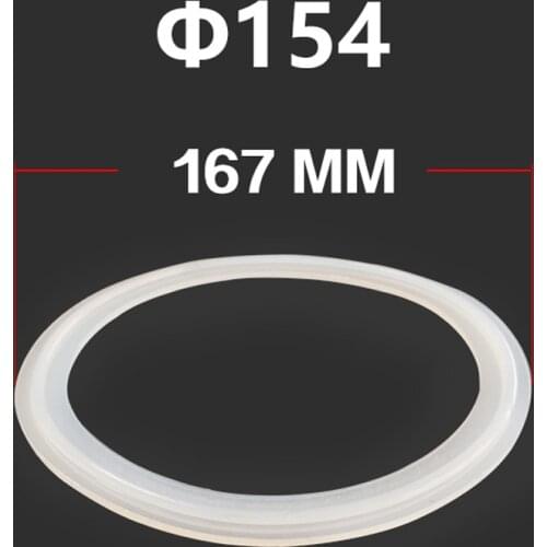 5 PCS Fit 154mm 6" Pipe OD 167mm Tri Clamp Sanitary Silicon Sealing Gasket Strip Homebrew For Diopter Ferule Fitting