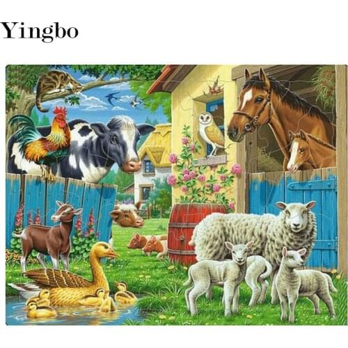 5D Diamond Embroidery Farm animals Painting With Diamonds Mosaic Cow Sheep Full Drill Square Rhinestone Picture by numbers