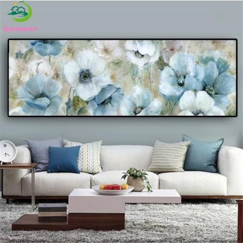 Diamond Embroidery Abstract art, painted flowers Picture Diamond Painting Full Square round drill Mosaic Cross Stitch Wall Art